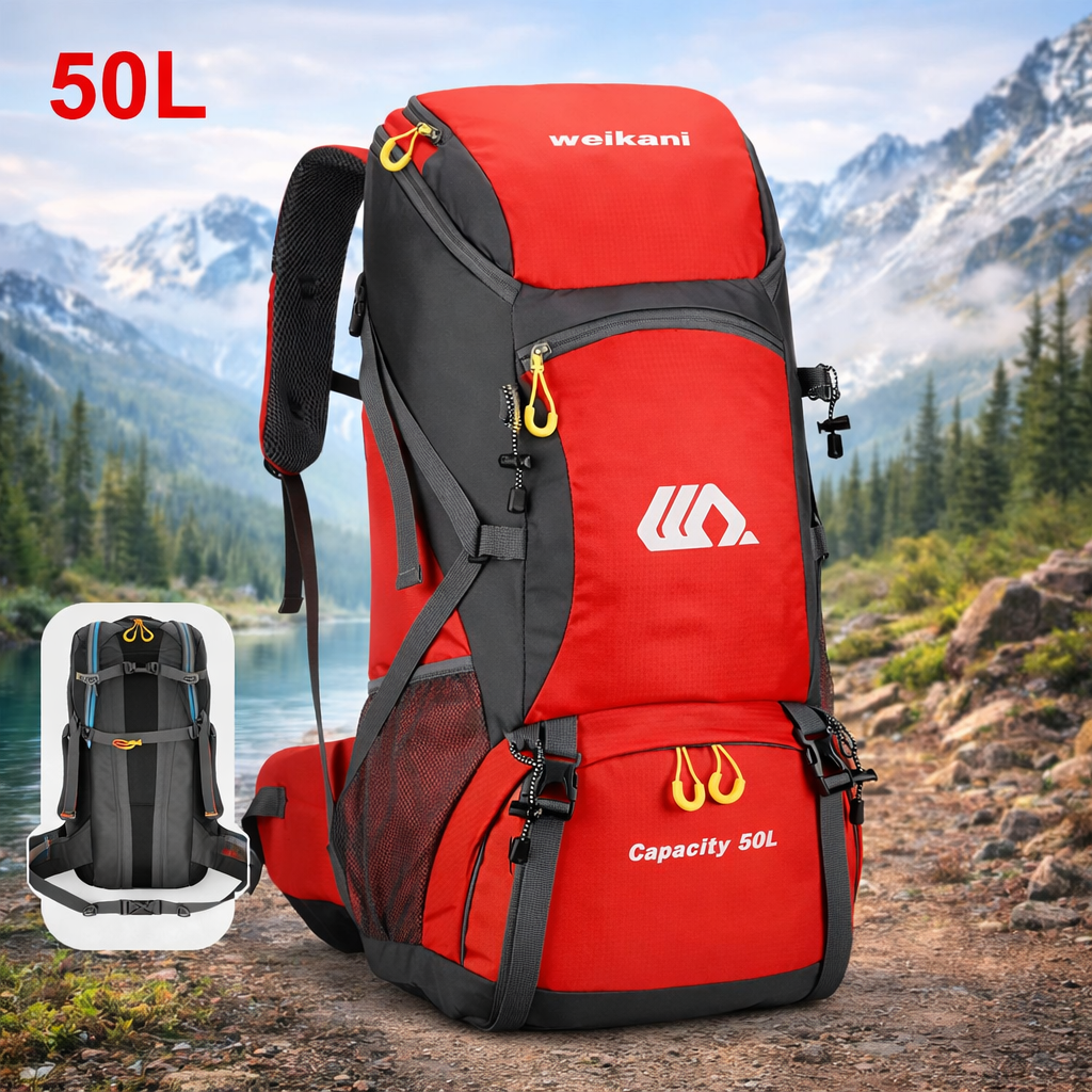 50L Waterproof Travel Backpack for Camping & Hiking