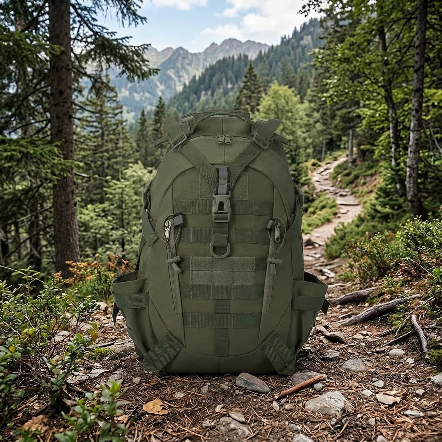 40L Tactical Backpack for Camping & Hiking – Waterproof Molle Rucksack