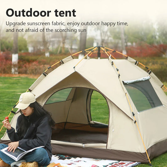 3-4 Person Automatic Pop Up Camping Tent Portable Waterproof Easy Setup